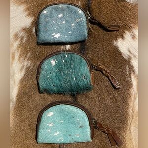 Genuine Cowhide and Leather Pouch Coin